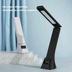 Lámpara LED Mesa 5 en 1 Cargador Inalámbrico Reloj Alarma